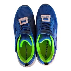 Skechers Kids Vibrant Blue and Neon Green Sneakers